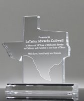 Picture of Custom State Texas Shape Award