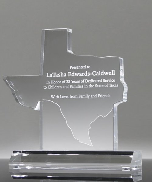 Picture of Custom State Texas Shape Award