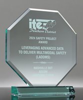 Picture of Beveled Jade Acrylic Octagon Award