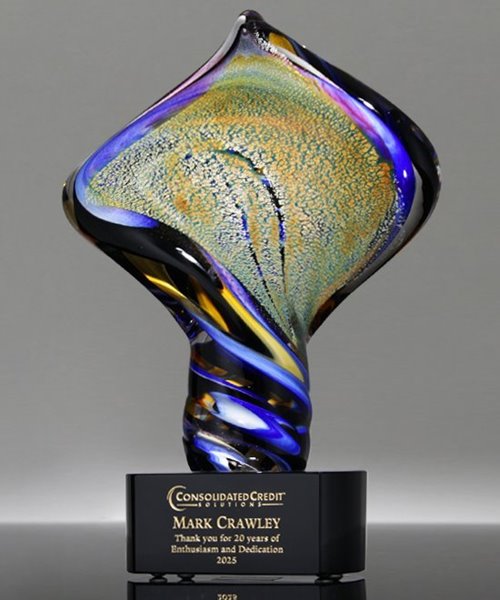 Picture of Midnight Twirl Art Crystal Award