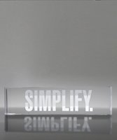 Picture of Straight Edge Acrylic Desk Name Block