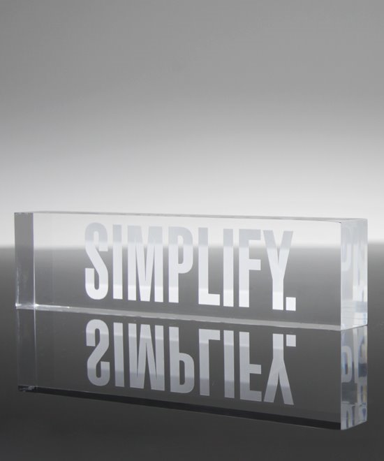 Straight Edge Acrylic Desk Name Block | Edco Awards