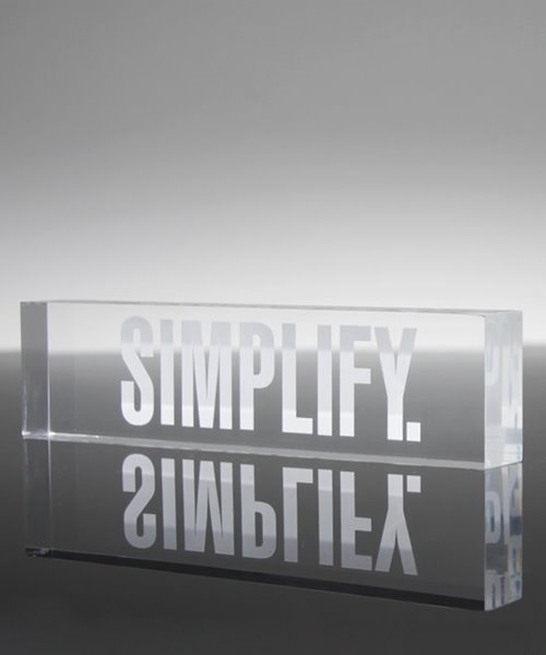 Straight Edge Acrylic Desk Name Block | Edco Awards