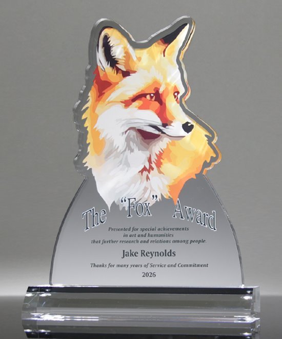 Acrylic Fox Trophy | Fox Shape Award | Edco Awards