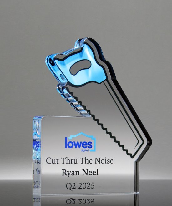 Saw Rectangle Paperweight Trophy | Edco Awards