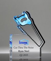 Picture of Saw Rectangle Paperweight Trophy