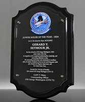 Picture of Scalloped Black Piano Award Plaque