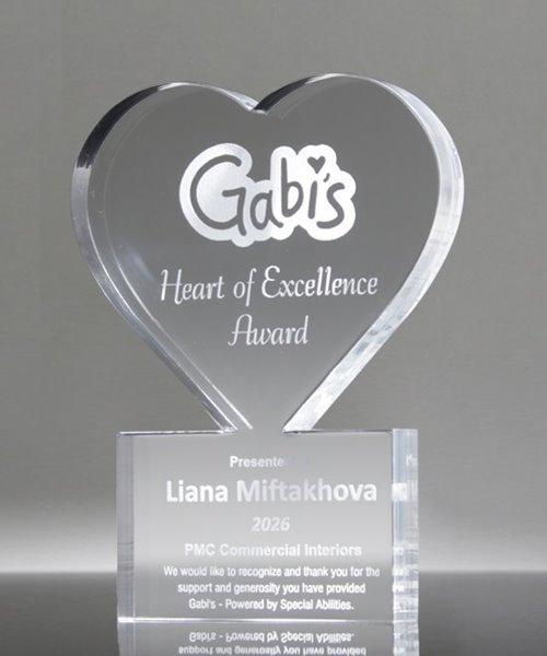 Picture of Heart of Excellence Acrylic Award