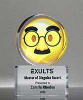 Picture of Emoji Disguised Face Trophy - Incognito Excellence Award