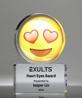 Picture of Emoji Heart Eyes Trophy -  Love What You Do Award