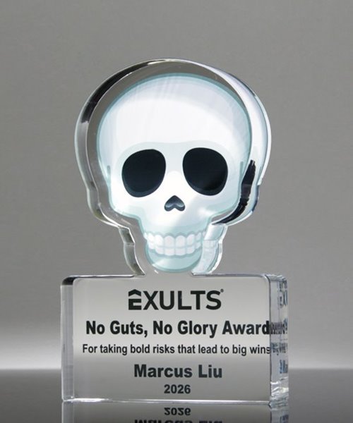 Picture of Emoji Skull Trophy - No Guts, No Glory Award
