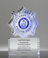 Picture of Acrylic Police Badge Trophy - Silver