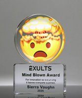 Picture of Emoji Exploding Head Trophy - Mind Blown Award