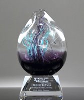Picture of Purple Orb Art Glass Award