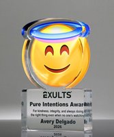 Picture of Emoji Halo Face Trophy - Pure Intentions Award