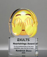 Picture of Emoji Hands over Face Trophy - Heartstrings Award