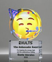 Picture of Emoji Party Face Trophy - Vibe Ambassador Award