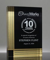 Picture of Gilded Onyx Acrylic Block Award