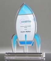 Picture of Retro Rocket Trophy on Base