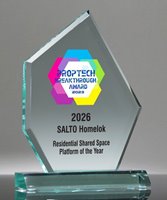 Picture of Jade Acrylic Beveled Peak Award - UV Printed