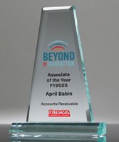 Picture of Beveled Prism Jade Acrylic Award - UV Printed