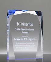 Picture of Spectra Prism Blue Acrylic Award - Small Size