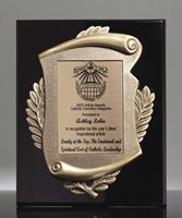 Picture of Metal Scroll Black Plaque