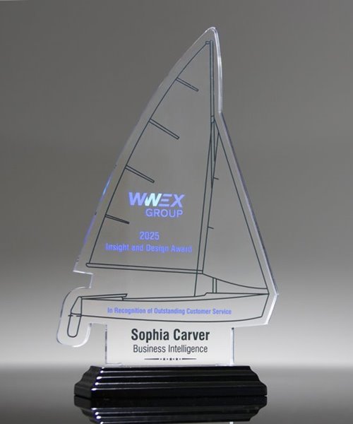 Acrylic Sailboat Trophy - Mariner Edition | Edco Awards