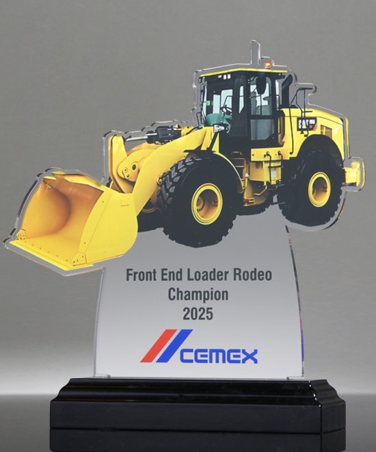 Acrylic Wheel Loader Trophy - 250 Series | Edco Awards
