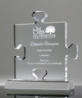 Picture of Classic Acrylic Puzzle Trophy - Laser Engraved