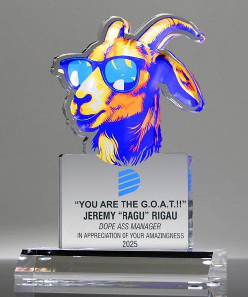 Picture of The GOAT Acrylic Award