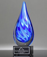 Picture of Royal Art Glass Flame Award - Black Base