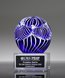Picture of Intrigue Art Glass Sphere Trophy - Clear Base