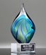 Picture of Jade Turin Art Glass Trophy - Clear Base