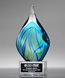 Picture of Jade Turin Art Glass Trophy - Clear Base
