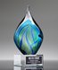 Picture of Jade Turin Art Glass Trophy - Clear Base