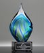 Picture of Jade Turin Art Glass Trophy - Black Base