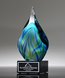 Picture of Jade Turin Art Glass Trophy - Black Base