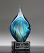 Picture of Jade Turin Art Glass Trophy - Black Base