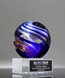 Picture of Helix Globe Art Glass Trophy - Clear Base