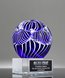 Picture of Intrigue Art Glass Sphere Trophy - Clear Base