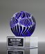 Picture of Intrigue Art Glass Sphere Trophy - Clear Base