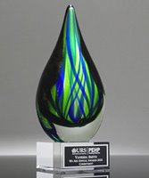 Picture of Contemporary Art Glass Trophy
