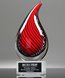 Picture of Crimson Trend Art Glass Flame Award - Clear Base