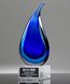 Picture of Art Glass Rain Drop Award