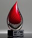 Picture of Crimson Trend Art Glass Flame Award - Black Base