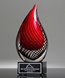 Picture of Crimson Trend Art Glass Flame Award - Black Base