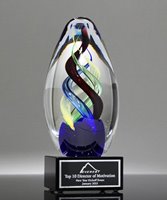 Picture of Multicolor Art Glass Inspiration Award - Black Base