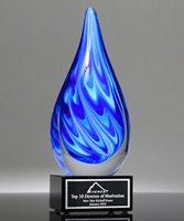 Picture of Royal Art Glass Flame Award - Black Base