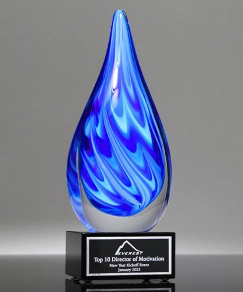 Picture of Royal Art Glass Flame Award - Black Base